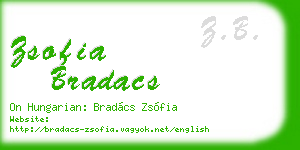zsofia bradacs business card