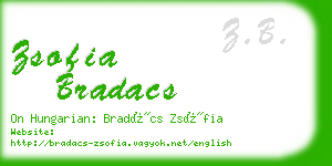 zsofia bradacs business card